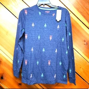 Navy Kids Cat & Jack Crayon Rocket long sleeve tee